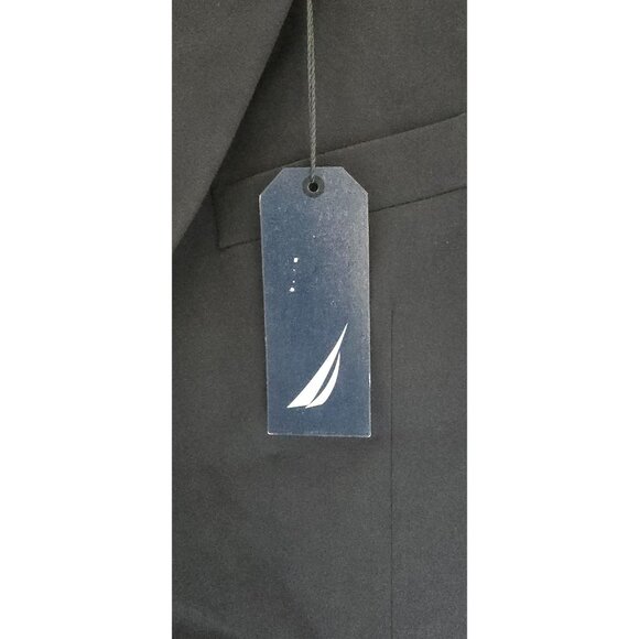 Nautica Mens Black Two-Piece Suit Jacket & Pants Set Size 46R Wool Blend - Picture 8 of 11
